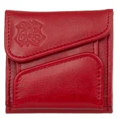 Portfele - Mały Portfel Skórzany Kaletnik Plon Czerwony - miniaturka - grafika 1
