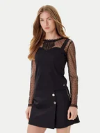 Bluzki damskie - Morgan Bluzka 252-TIPO 979 Czarny Slim Fit - miniaturka - grafika 1