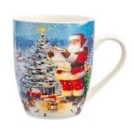 Kubki - Kubek baryłka Mikołaj choinka 340 ml wielokolorowy - miniaturka - grafika 1