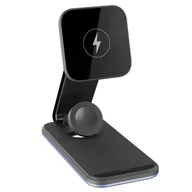 Ładowarki do telefonów - Ładowarka bezprzewodowa Proove Energy Fold 3w1 Czarna - miniaturka - grafika 1