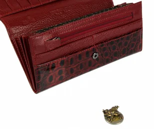 Portfel Damski Skórzany LORENTI Długi Suwak MAX Wewnątrz Skóra Naturalna Lakierowana GD27-RFID-14 9771 CZERWONY LAKIEROWANY - Portfele Portfel Damski Skórzany LORENTI Długi Suwak MAX Wewnątrz Skóra Naturalna Lakierowana GD27-RFID-14 9771 CZERWONY LAKIEROWANY - Portfele - miniaturka - grafika 15