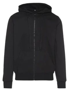 Męska ocieplana bluza dresowa z kapturem rozpinana na zamek 2XL XXL czarna - Bluzy męskie - miniaturka - grafika 1