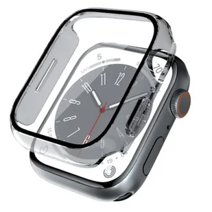 Crong Hybrid Watch Case - Etui ze szkłem Apple Watch 44mm (Clear) - Akcesoria do smartwatchy - miniaturka - grafika 2