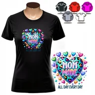 Koszulki i topy damskie - KOSZULKA DAMSKA Z NADRUKIEM T-SHIRT - TRYB MAMA DZIEŃ MATKI SERCE - XS - miniaturka - grafika 1