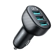 Ładowarki samochodowe - Joyroom ładowarka samochodowa 3.4A z wyświetlaczem 3x USB-A - miniaturka - grafika 1