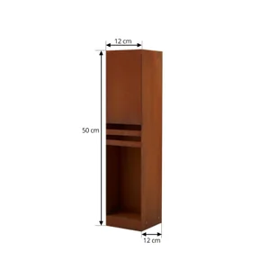 Słupek oświetleniowy LED Lucande Oxido, stal corten, kolor rdzawy - Lampy ogrodowe - miniaturka - grafika 1