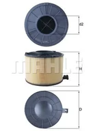 Filtry powietrza - Filtr powietrza Mahle LX 4411 - miniaturka - grafika 1