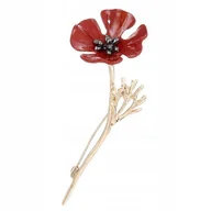 Broszki - PINETS broszka kwiat MAK kolor złoty - miniaturka - grafika 1