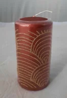 Świece - Świeca walec bordowa ze złotym zdobieniem 57 x 110 mm Euro Kerze - miniaturka - grafika 1