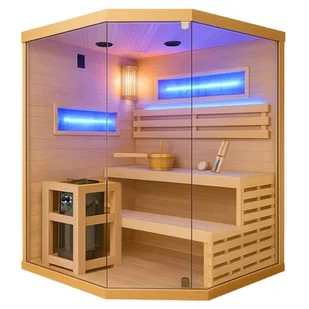 Sauna fińska 4 osobowa wysokotemperaturowa 6KW Harvia 150x150 cm Lark4-WD - Sauny - miniaturka - grafika 1