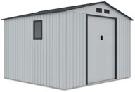 Altany ogrodowe - Domek na narzędzia HUDSON 9x8 Light Grey - miniaturka - grafika 1