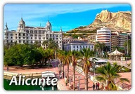 Magnesy - HISZPANIA - ALICANTE - Zamek św. Barbary - Magnes na lodówkę - miniaturka - grafika 1