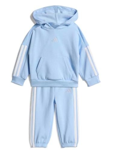 adidas uniseks-baby ESSENTIALS HOODED JOGGER, glow blue/white, 2-3 Years