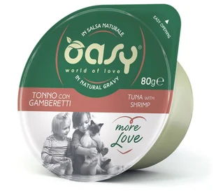 OASY MORE LOVE Tuńczyk z krewetkami 70 g - Mokra karma dla kotów - miniaturka - grafika 1