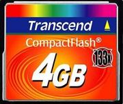 Karty pamięci - TRANSCEND TS4GCF133 Transcend karta pamięci Compact Flash 4GB High Speed 133x - miniaturka - grafika 1