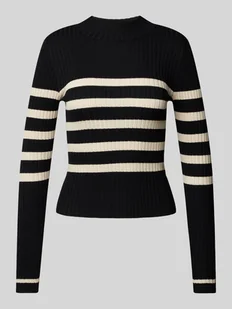 Sweter z prążkowanej dzianiny model ‘FIFI’ - Swetry damskie - miniaturka - grafika 1