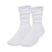 Skarpetki damskie - Skarpetki uniseks (2-pack) Under Armour Sportswear Cotton Scrunch Crew - białe - miniaturka - grafika 1