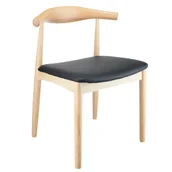 Krzesła - Jesionowe krzesło Classy drewniane czarne do kuchni - miniaturka - grafika 1