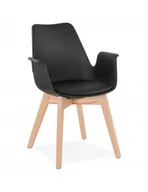 Krzesła - Kokoon Design Krzesło Design Alcapone czarne AC02720BLNA - miniaturka - grafika 1