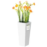 Wazony i flakony - Wazon Ceramiczny Trapez  Biały - miniaturka - grafika 1