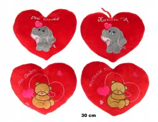 serce pluszowe 30cm KOCHAM CIĘ / DLA CIEBIE S1331 - Poduszki dekoracyjne - miniaturka - grafika 1