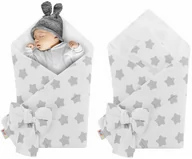 Rożki i beciki - Rożek niemowlęcy bawełniany otulacz dziecięcy becik - SZARE PIERNIKI - miniaturka - grafika 1