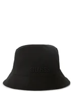 Czapki damskie - GUESS - Damski bucket hat z dwustronnym wzorem, beżowy|złoty|czarny - miniaturka - grafika 1