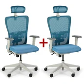 Fotele i krzesła biurowe - B2B Partner Krzesło biurowe GAM, 1+1 GRATIS, niebieskie 459107 - miniaturka - grafika 1