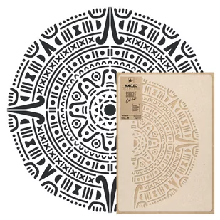 Nakleo szablon malarski wielokrotny // MANDALA AZTECA - MEDIUM (średnica 59cm) - Szablony malarskie - miniaturka - grafika 1