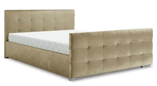 Beżowe łóżko tapicerowane z zagłówkiem F1-G94 - Łóżka Beżowe łóżko tapicerowane z zagłówkiem F1-G94 - Łóżka - miniaturka - grafika 1