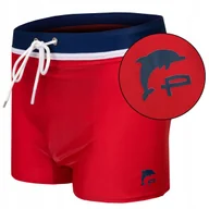 Kąpielówki męskie - KĄPIELÓWKI Męskie Spodenki Szorty Bokserki na Basen CZERWONE L Pako Jeans - miniaturka - grafika 1