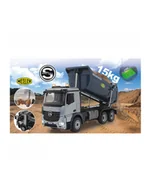 Figurki dla dzieci - Jamara Dump truck Mercedes-Benz Arocs Metal Meiller, toy wehicle (silver/Kolor: CZARNY, 1:20) - miniaturka - grafika 1