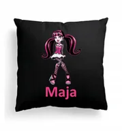 Poduszki dekoracyjne - Foto Poduszka Czarna Monster High Lalki Prezent #2 - miniaturka - grafika 1