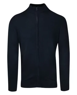 Sweter Granatowy ze Stójką, Zapinany na Zamek, Ściągacze, Męski -BRAVE SOUL - Brave Soul - Swetry męskie - miniaturka - grafika 1
