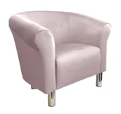 Fotele - ATOS Fotel Milo MG55 nogi chrom szary róż - miniaturka - grafika 1