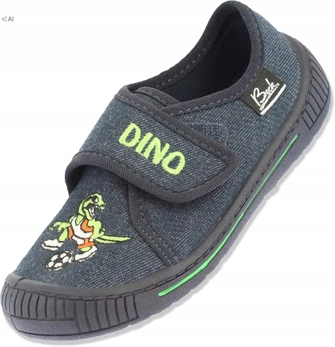 BECK TRAMPKI DZIECIĘCE GRANATOWE DINO Z RZEPEM 28 16PA