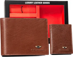 Peterson Zestaw prezentowy: elegancki skórzany portfel, etui na karty i brelok - Peterson NoSize - Portfele - miniaturka - grafika 1