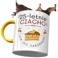 Kubki - Kubek Żółty na Urodziny 25 25te 25-te na Prezent z Nadrukiem ze Zdjęciem + Opakowanie na prezent (wzór 02) - miniaturka - grafika 1