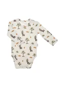 Body dla niemowląt - Chłopięce body dł.rękaw las kremowe Nicol - miniaturka - grafika 1