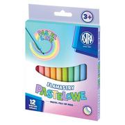 Kredki, ołówki, pastele i pisaki - Flamastry Pastelowe Astra 12 Kolorów - miniaturka - grafika 1