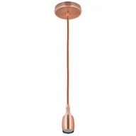 Lampy sufitowe - Lampa sufitowa wisząca E27 ozdobna Miedziana Oprawa z regulowanym przewodem Aluminium Dekoracyjna - LEDHOFF - miniaturka - grafika 1