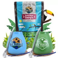 Yerba Mate - Zestaw STARTOWY DLA DWOJGA Yerba Mate Rio Parana Energia tykwa bombilla 2x500g 1kg - miniaturka - grafika 1