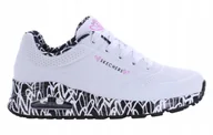 Buty sportowe damskie - Buty damskie Skechers Uno 155506-WBK - miniaturka - grafika 1
