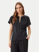 Bluzki damskie - Calvin Klein Bluzka K20K208191 Czarny Regular Fit - miniaturka - grafika 1