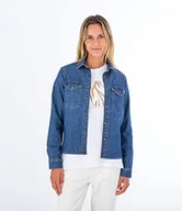Koszulki i topy damskie - Hurley Damski top z denimu Oceancare Birdie - miniaturka - grafika 1