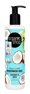 Kosmetyki do kąpieli - ORGANIC SHOP WEGAN Żel p/prysznic Kokos&Shea - miniaturka - grafika 1