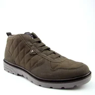 Półbuty męskie - YUMAS BOSTON 47043 Trzewiki męskie jesienne pikowane khaki - miniaturka - grafika 1