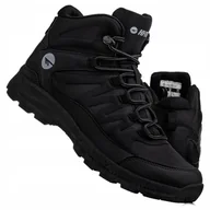 Buty trekkingowe męskie - Buty męskie zimowe Hi-tec Selven Mid Black - miniaturka - grafika 1