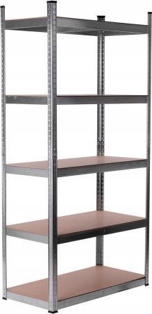 PSB Regał metalowy 180x90x40x cm - 5 półek ocynkowany praktyczny