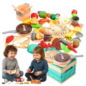 Zabawki AGD - Kuchnia dla dzieci Zestaw kuchenny piknikowy akcesoria naczynia koszyk - miniaturka - grafika 1